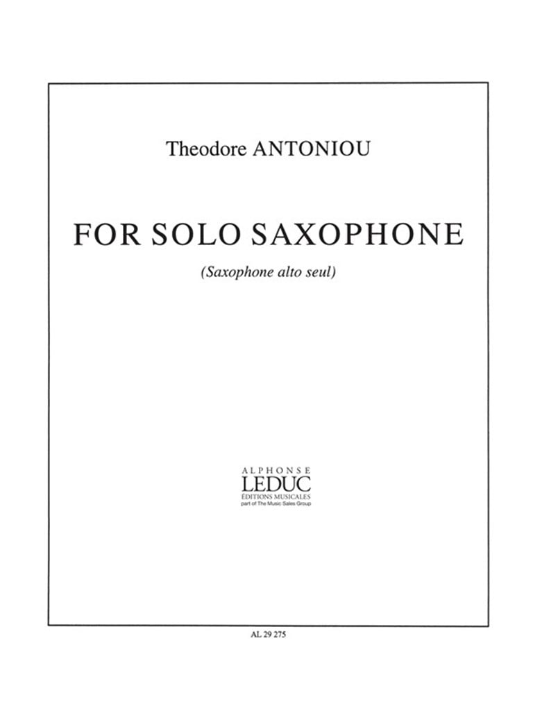For Solo Saxophone
